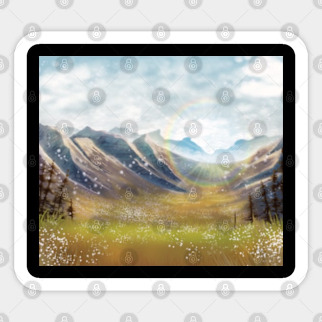 Mountain Landscape Sticker by KraemerShop